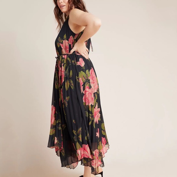 Anthropologie Emeline Pleated Midi Dress - Picture 8 of 12